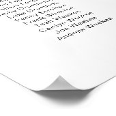 Ferras Greenery 24 Table Seating Chart Poster (Ecke)