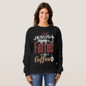 Ferre Jesus Coffee  Christian Ferret Sweatshirt (Vorne ganz)