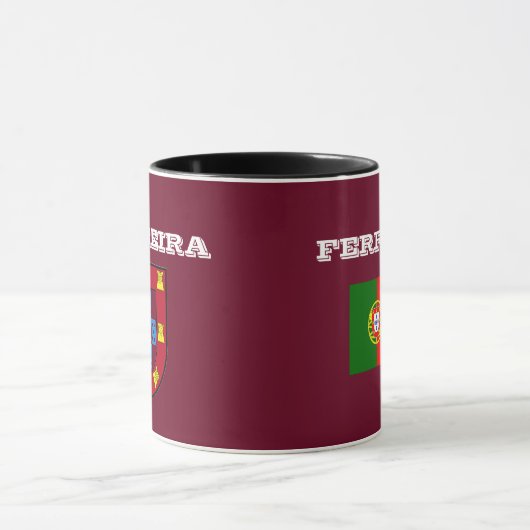 Ferreira Nachname Custom Ringer Tasse (Zentrum)