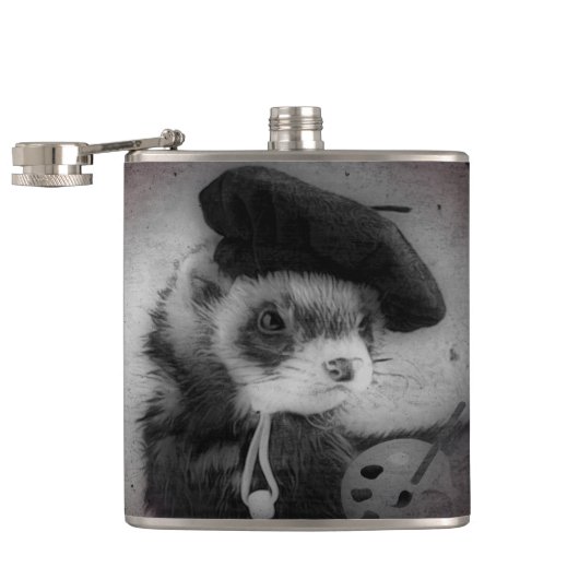 Ferret als Künstler Flachmann (Geöffnet)