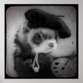 Ferret als Künstler Poster (Vorne)