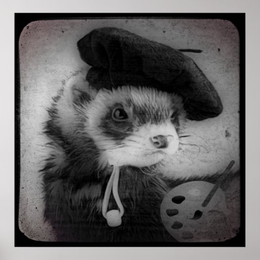 Ferret als Künstler Poster (Vorne)