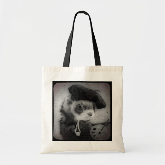 Ferret als Künstler Tragetasche (Vorne)