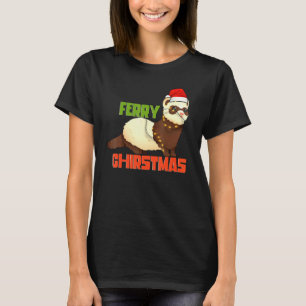 Ferret Animal Pet Ferry Weihnachtsfeier Weihnachts T-Shirt