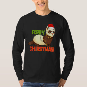 Ferret Animal Pet Ferry Weihnachtsfeier Weihnachts T-Shirt
