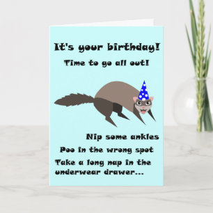 Ferret Birthday Card Karte