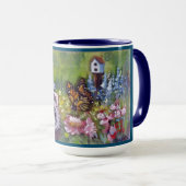 Ferret Blume Butterfly und Birdhouse Tasse (VorderseiteRechts)