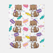 Ferret Candies Pattern Fleecedecke (Vorderseite)