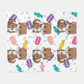 Ferret Candies Pattern Fleecedecke (Vorderseite (Horizontal))