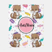Ferret Candies Print Fleecedecke (Vorderseite)