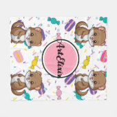 Ferret Candies Print Fleecedecke (Vorderseite (Horizontal))