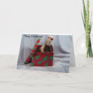 Ferret Christmas Card Feiertagskarte