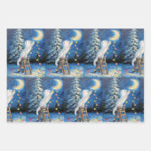 Ferret Christmas Wrapping Paper Geschenkpapier Set (Vorderseite)