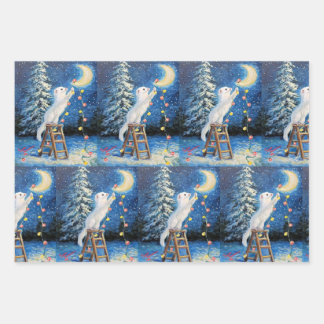 Ferret Christmas Wrapping Paper Geschenkpapier Set