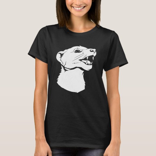 Ferret Cute Weasel Furry Animal Ferret T-Shirt (Vorderseite)