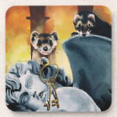 Ferret Dieves Getränkeuntersetzer (Vorderseite)