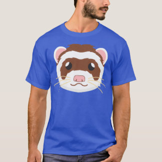 Ferret Face Ferret Animal Lover Graphic T-Shirt