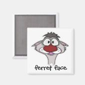 Ferret Face Magnet (Vorderseite/Rückseite)