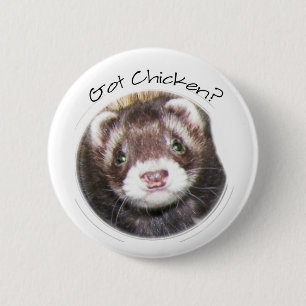 Ferret Face Picture Button