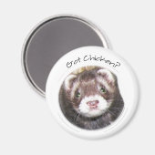 Ferret Face Picture Magnet (Vorderseite/Rückseite)
