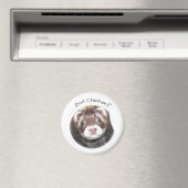 Ferret Face Picture Magnet (In Situ (Geschirrspüler))