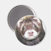 Ferret Face Picture Magnet (Vorderseite/Rückseite)