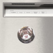 Ferret Face Picture Magnet (In Situ (Geschirrspüler))