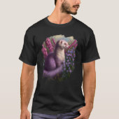 Ferret Flowers Cute Painting Flower Ferret T-Shirt (Vorderseite)