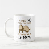 Ferret Friend Adorable Funny Pet Animal Bestie Kaffeetasse (Links)