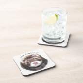 Ferret Gesicht Bild Got Hühnchen? Untersetzer (Rechte Seite)