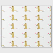 Ferret hält ein Blume Wrapping Paper Geschenkpapier (Flach)