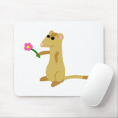 Ferret hält eine Blume Mousepad (Mit Mouse)