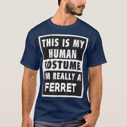 Ferret Helloween Anzug Funny Ferret Anzug T-Shirt (Vorderseite)