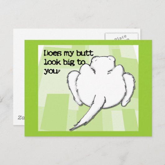 Ferret Hintern Postcard Postkarte (Vorne/Hinten)