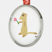 Ferret Holding a Blume Ornament (Links)