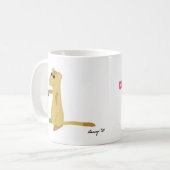 Ferret Holding A Blume Tasse (Vorderseite Links)