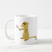 Ferret Holding A Blume Tasse (Links)