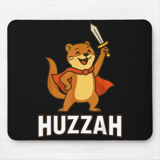 Ferret Huzzah Knight Sword Funny For Men Women Kid Mousepad (Vorne)