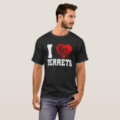 Ferret I Heart Ferrets T-Shirt (Vorne ganz)