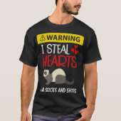 Ferret I Steal Hearts and Socks and Shoes Funny T-Shirt (Vorderseite)