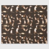 Ferret in dunkelbraun geschenkpapier (Flach)