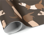 Ferret in dunkelbraun geschenkpapier (Rolleneckpunkt)