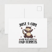 Ferret Lover Geschenke | Haustiere Haustiere Haust Postkarte (Vorne/Hinten)