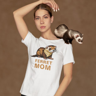 Ferret Mama Niedlicher Pet Ferret Benutzerdefinier T-Shirt