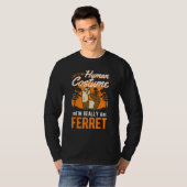 Ferret menschliches Kostüm Halloween Ferret T-Shirt (Vorne ganz)
