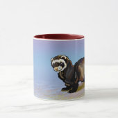 Ferret (Mustela putorius furo) Tasse (Zentrum)