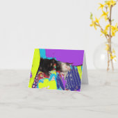 Ferret Nickerchen Geburtstagskarte Karte (Gelbe Blume)