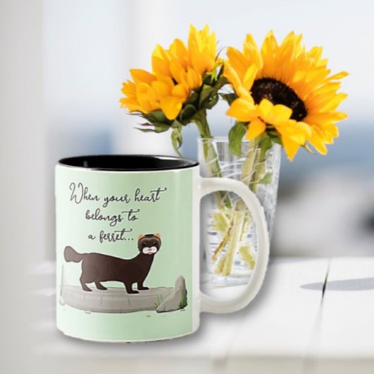 Ferret! Niedliches Geschenk für Freundesfreunde! Zweifarbige Tasse