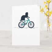 Ferret on a bicycle karte (Gelbe Blume)