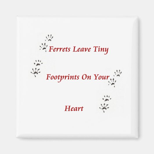 Ferret Pawprints Magnet (Vorne)